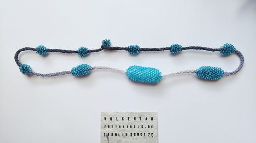 wolkentau Halskette Unikat big blue gradient